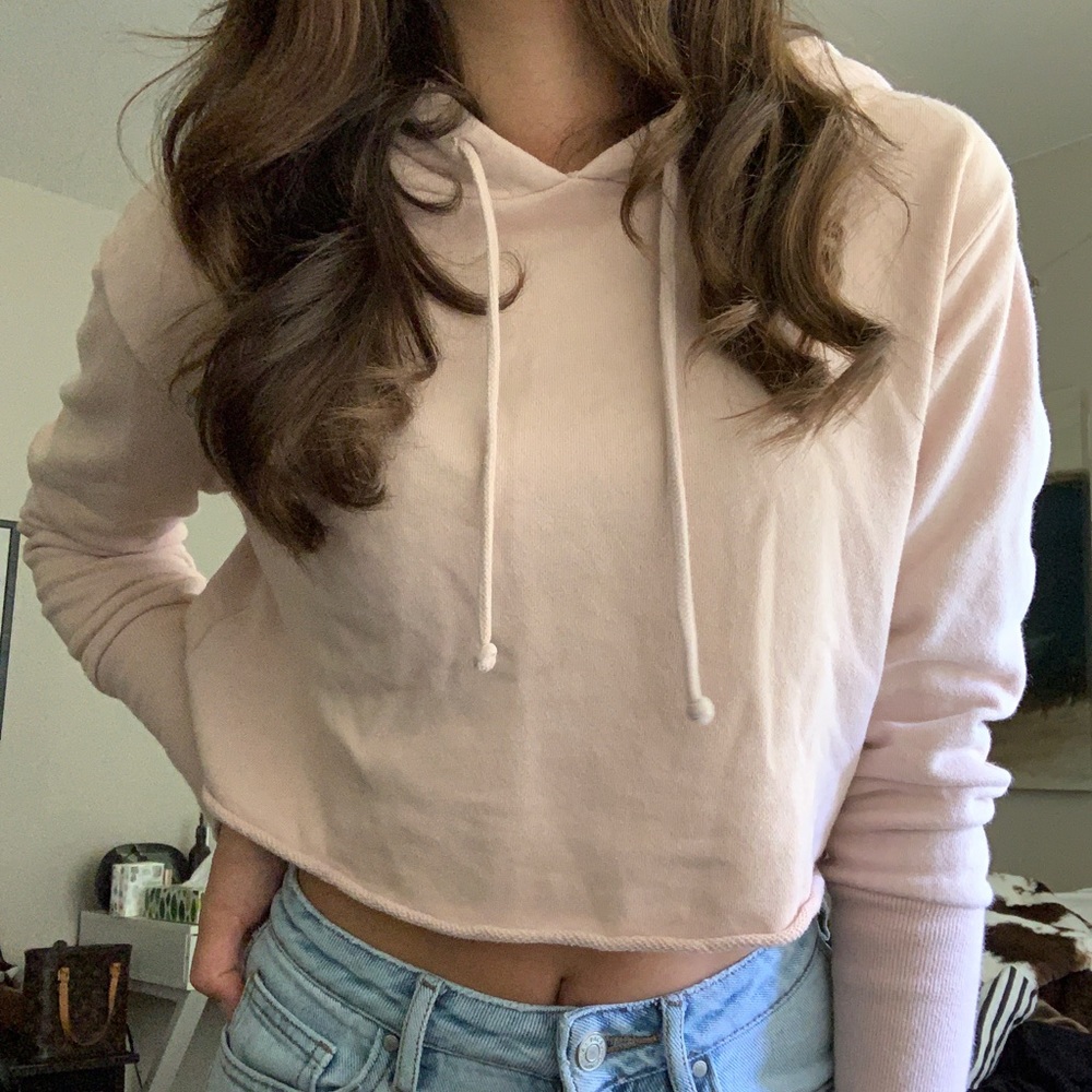 LA Hearts cropped hoodie